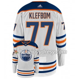 Pánské Hokejový Dres Edmonton Oilers OSCAR KLEFBOM 77 Adidas Bílá Authentic